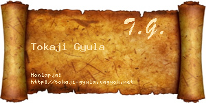 Tokaji Gyula névjegykártya