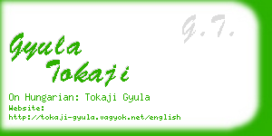 gyula tokaji business card